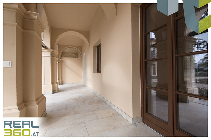 Zugang und Loggia der EG-Wohnungen C3 und C4